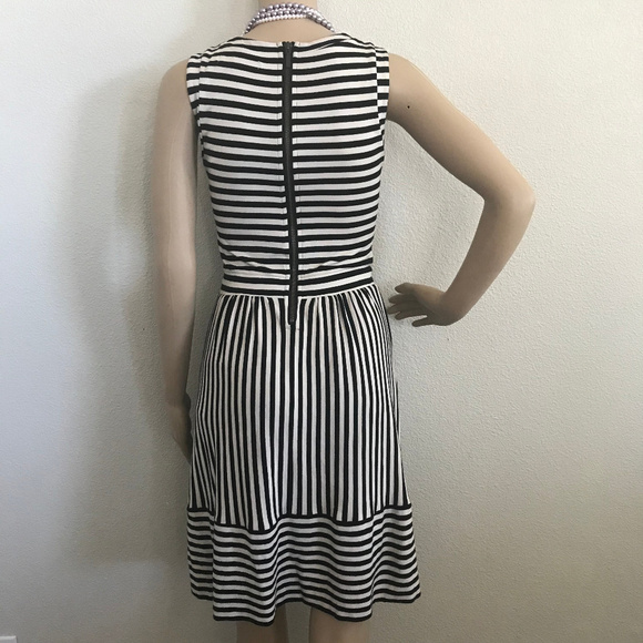 Anthropologie Black/White Stripes Hi-line Short - Picture 4 of 8